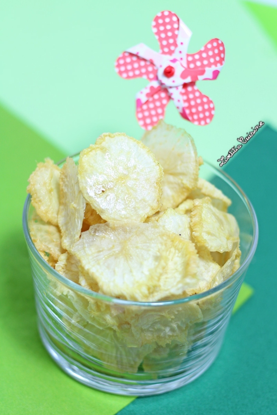 Chips de radis blanc